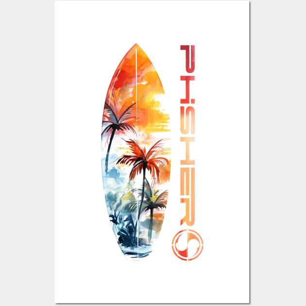 Phisher Surfboard Wall Art by phisher